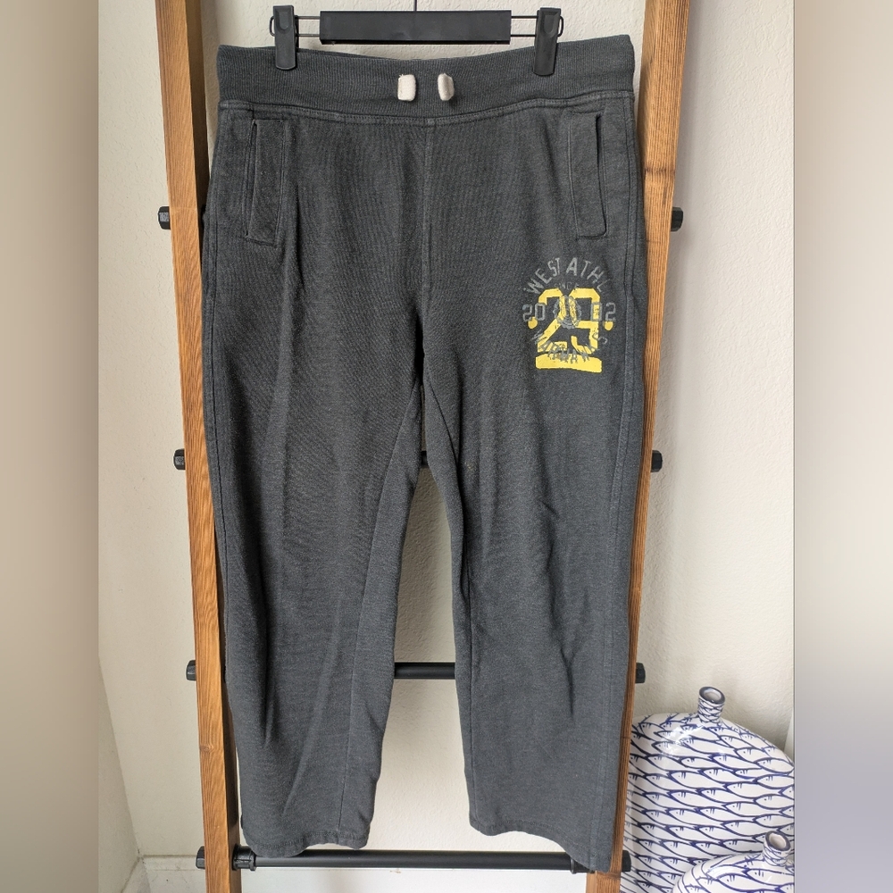 Urban Pipeline Dark Gray Joggers with Yellow Print